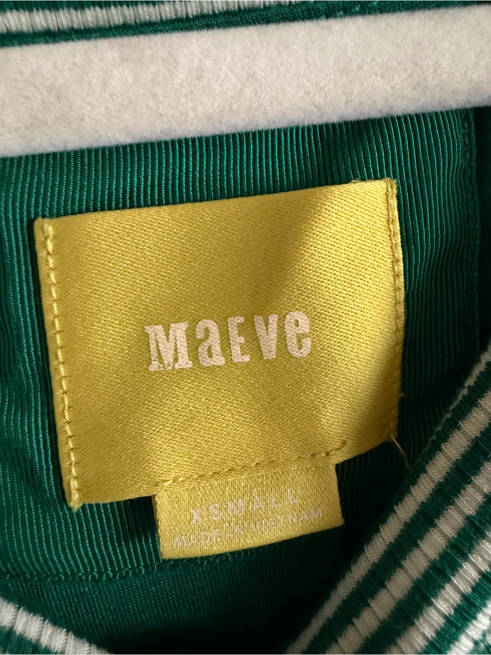 Maeve Green Striped Panel Midi Dress - Picture 5 of 8
